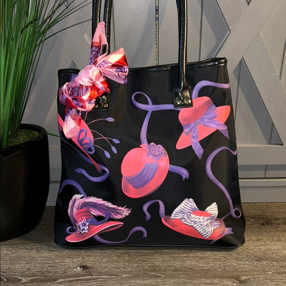 Galleria Enterprises Stylish Black and Pink Tote